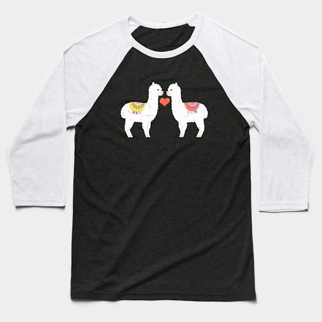 Alpaca Love Baseball T-Shirt by tangerinetane